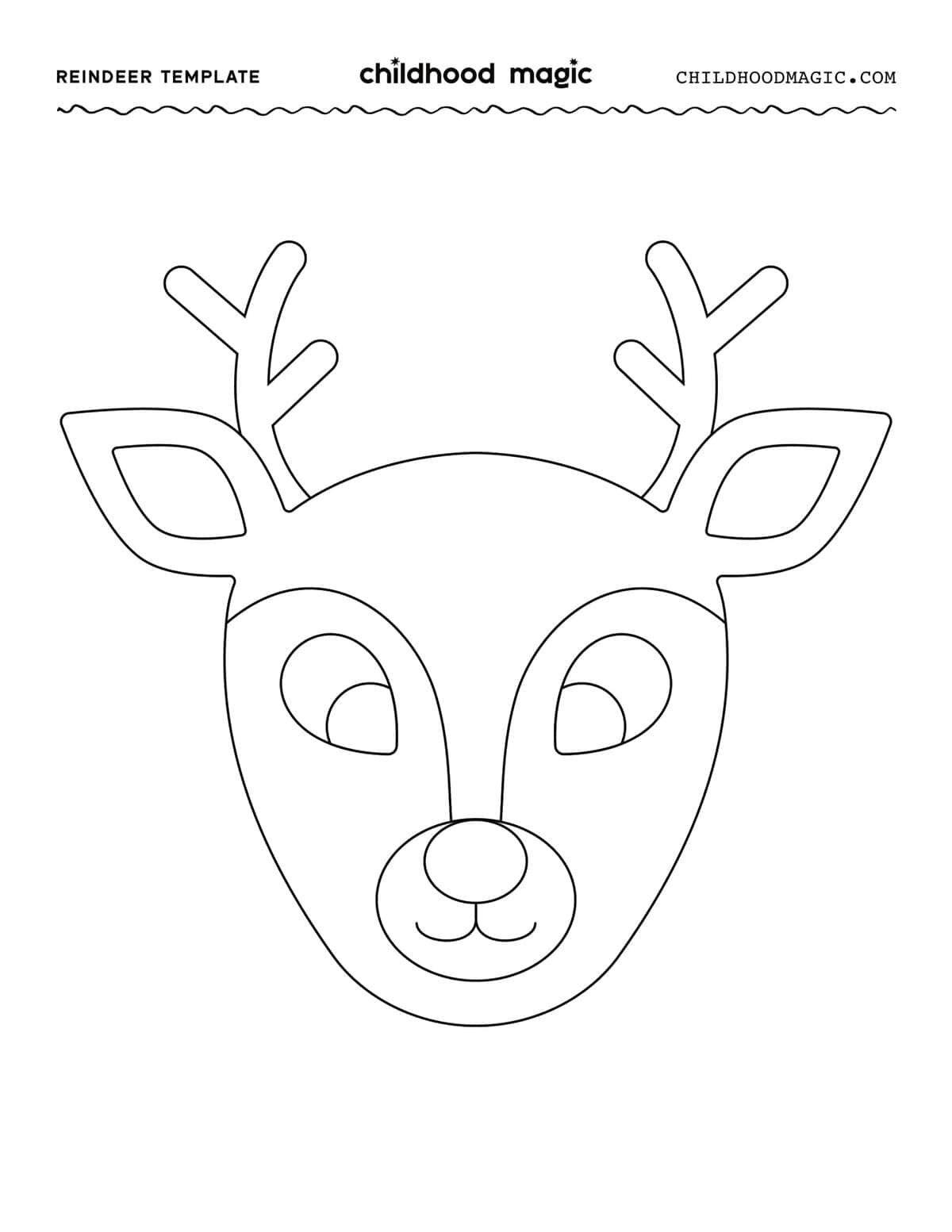 Reindeer Template Free Printable Childhood Magic