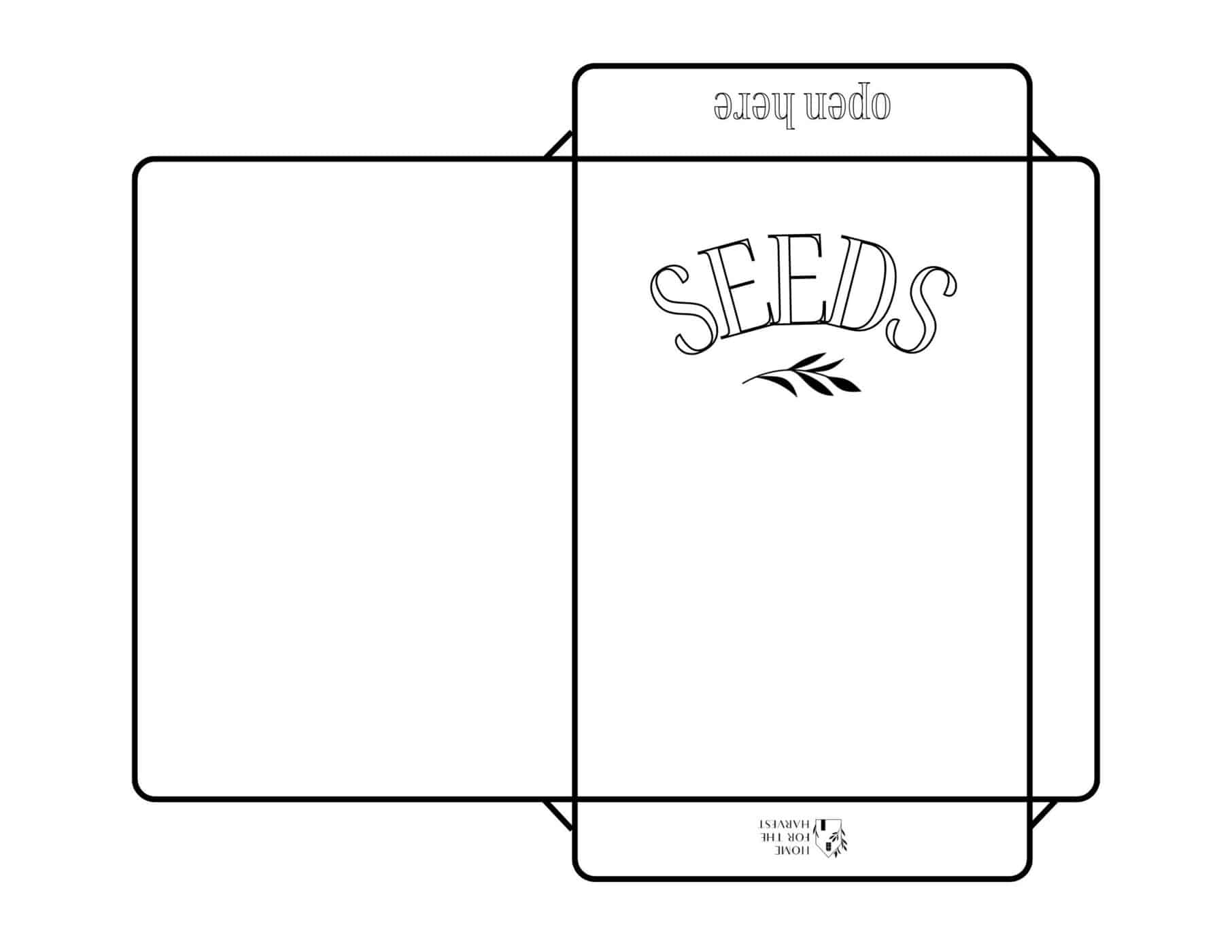 Seed Packet Template Home For The Harvest