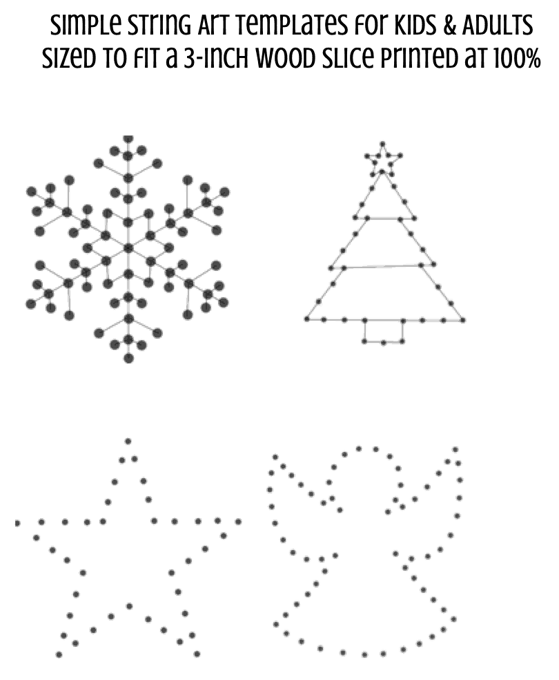 Simple Easy Christmas String Art Templates For Kids Adults Feels Like Home Blog