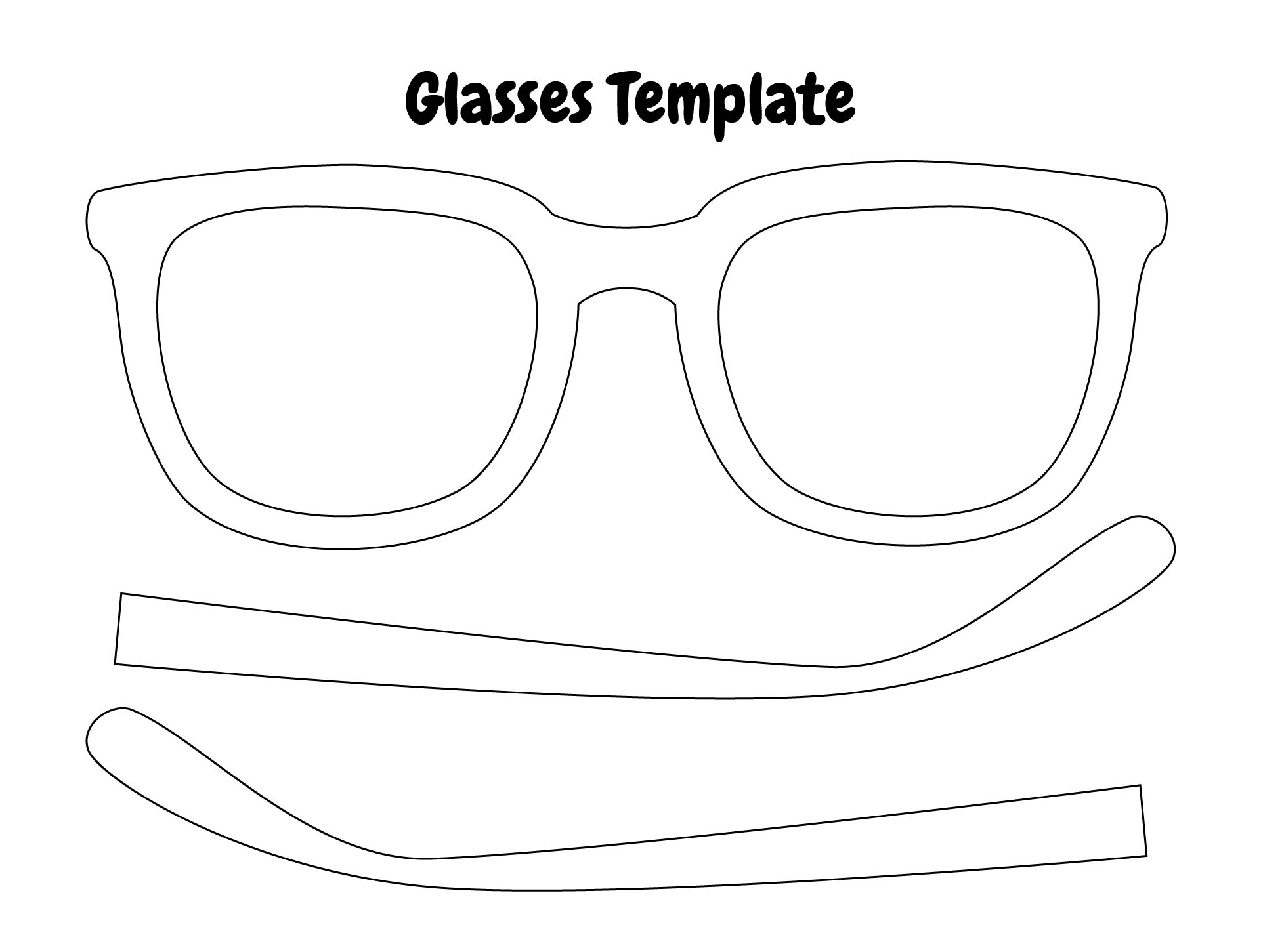 Sunglass Template Free Printable