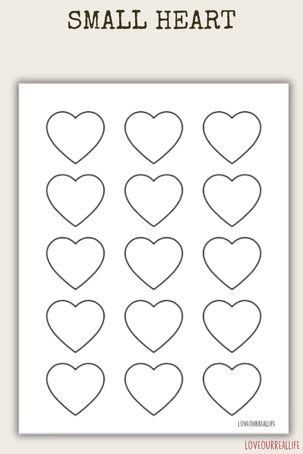 Tiny Hearts Printable