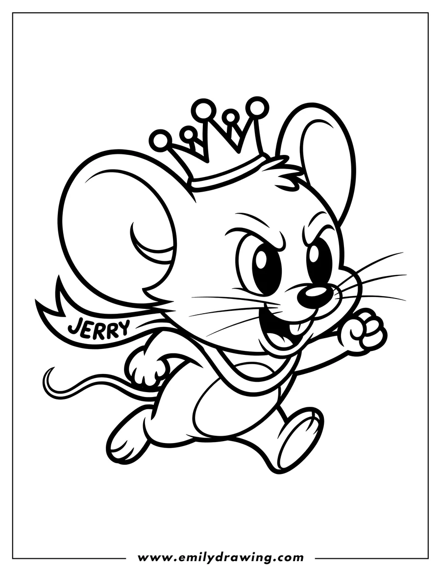 Tom And Jerry Coloring Page Emily Drawing