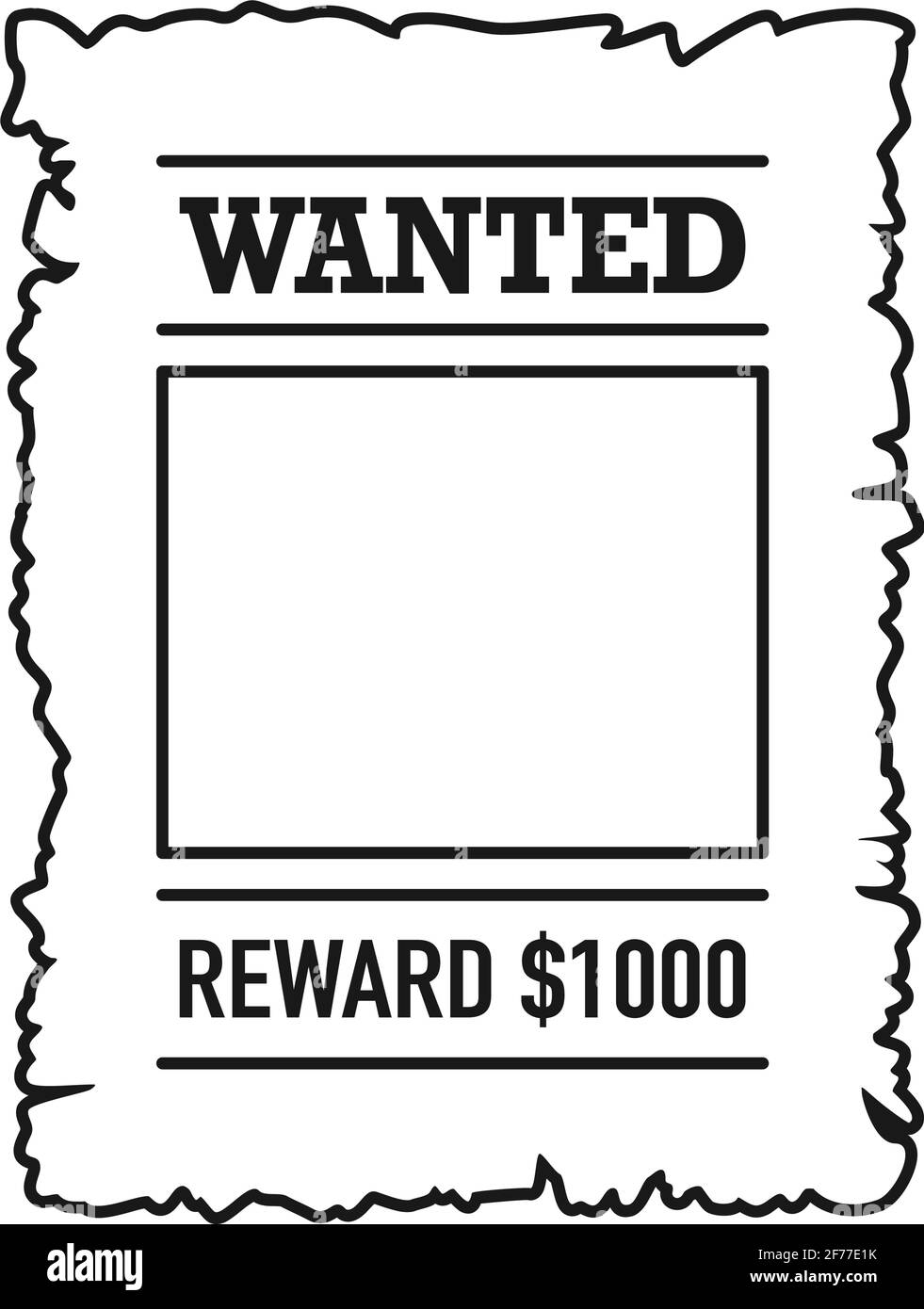 Wanted Poster Template Black And White Stock Photos Images Alamy