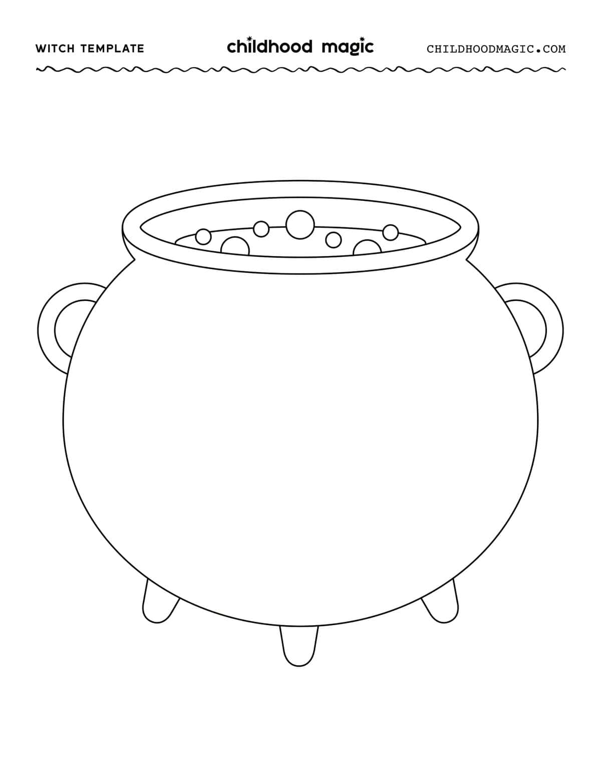 Witch Template Free Printable Witch Hat And Cauldron Childhood Magic